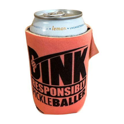 Pickleball Neoprene Can Cooler Solid Colors with PB Quotes 12oz