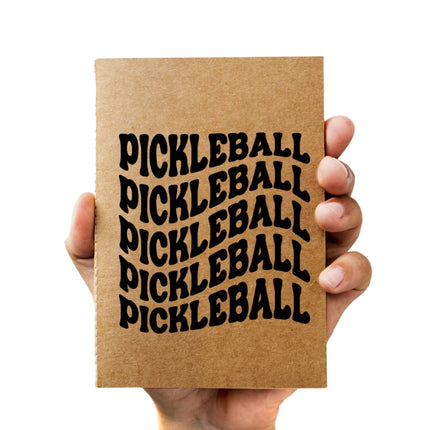 Pickleball Wavy Text 48-pg Pocket Journal (Packaged, Video)