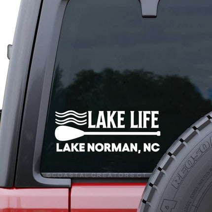 Lake Norman Lake Life Car Window Sticker Decal Customizable