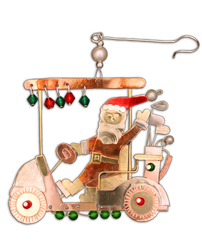 Santa's Golf Cart Ornament
