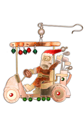 Santa's Golf Cart Ornament
