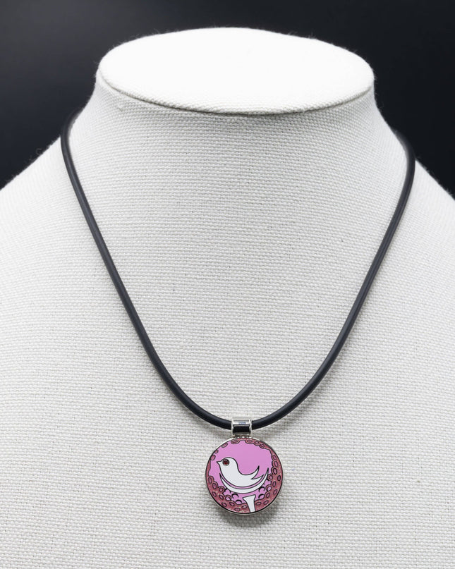 Pink Birdie Golf Ball Marker
