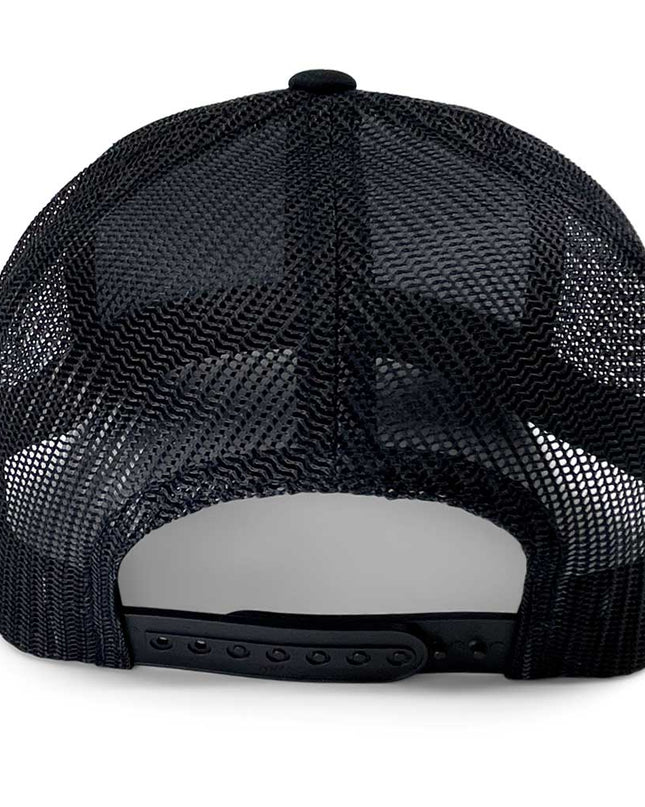 Retro Trucker Pull Patch Hat By Snapback - Black