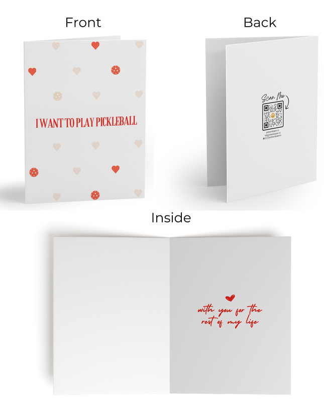 I Want to Play Pickleball With You Greeting Card