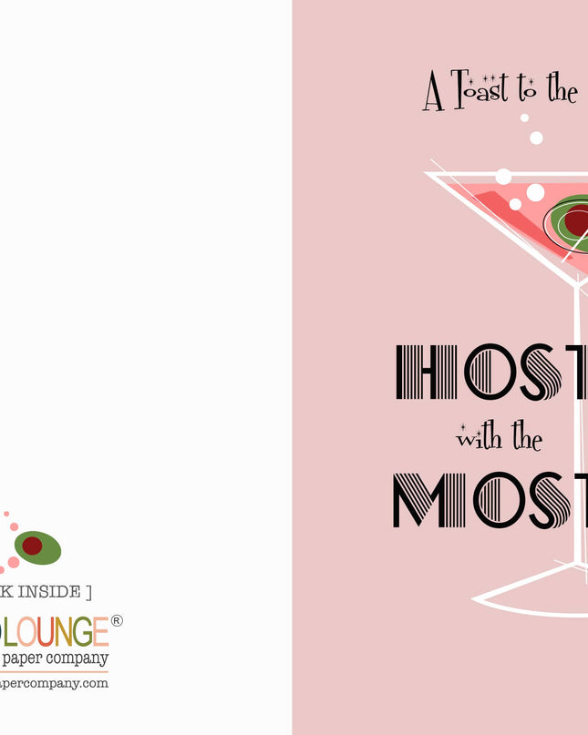 Toast to the Hostess with the Mostess Vintage Martini Card