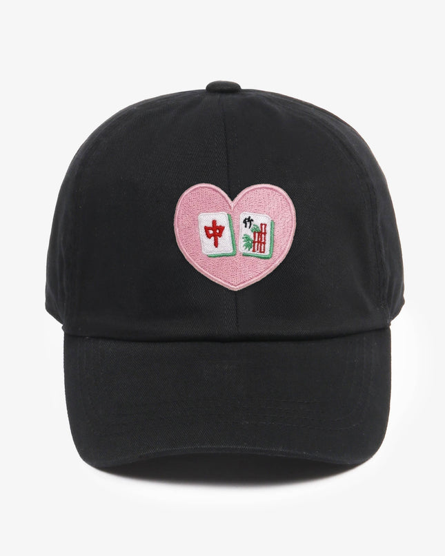 MAHJONG Heart Tiles Embroidered Baseball Cap