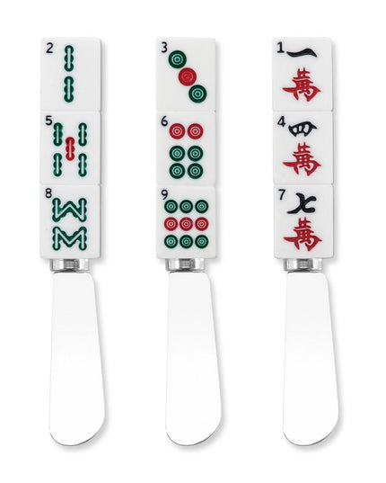 3-Piece Mahjong Bam Dot Crack Cheese Spreader