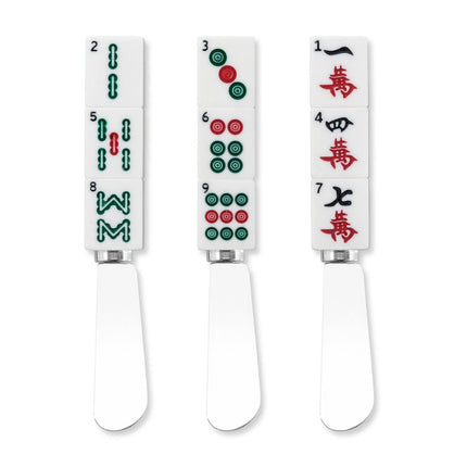 3-Piece Mahjong Bam Dot Crack Cheese Spreader