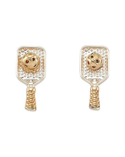 TWO TONE PICKLEBALL EARRINGS