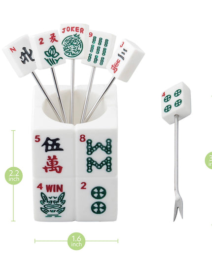 7-Piece MaJong Cocktail Pick Set