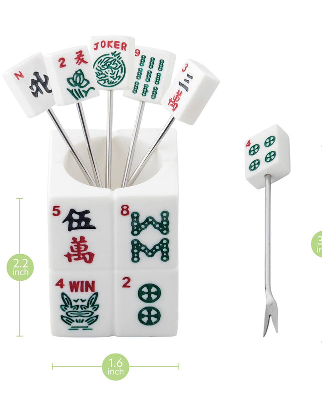 7-Piece MaJong Cocktail Pick Set