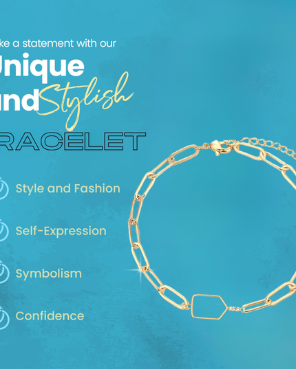 Pickleball Paddle Paperclip Bracelet