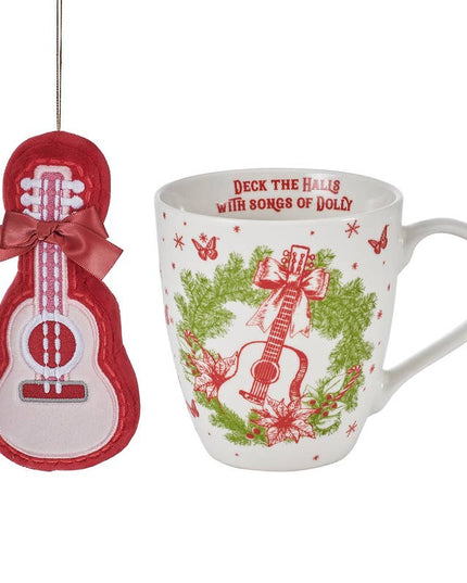 Dolly Parton Hldy Toile 18Oz Mug & Ornament Brown Box Pkg