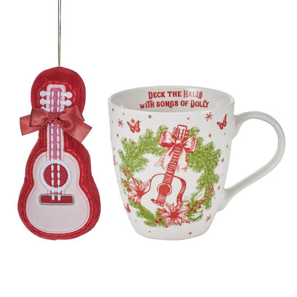 Dolly Parton Hldy Toile 18Oz Mug & Ornament Brown Box Pkg