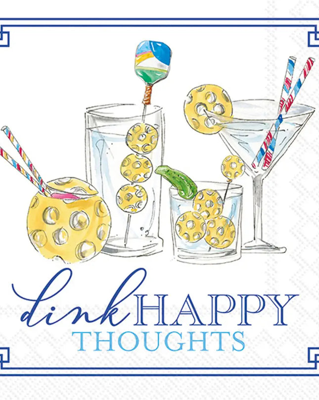 Paper Cocktail Napkin 20 Ct Pickleball Drinks Rosanne Beck