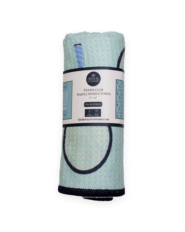 Tennis Club Waffle Sports Towel   Sky/Multi   17x24