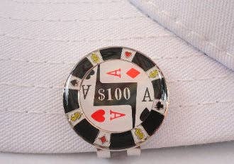 $100 Poker Chip Ball Marker
