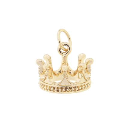 Crown Charm in Shiny Gold