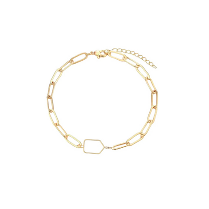 Pickleball Paddle Paperclip Bracelet