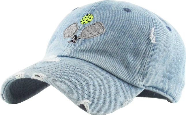Pickleball Vintage Dad Hat Patriotic Colors