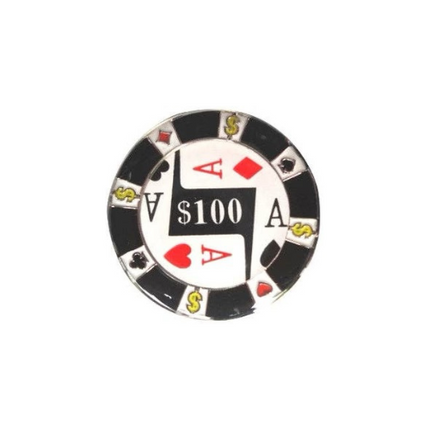 $100 Poker Chip Ball Marker