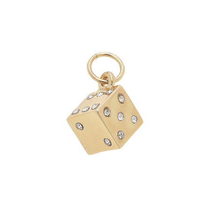 Pave Dice in Shiny Gold