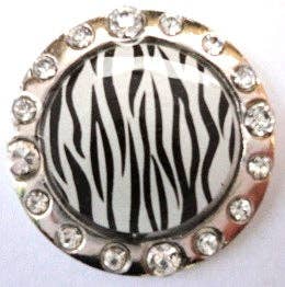 Zebra Stripes w/ Crystals Ball Marker