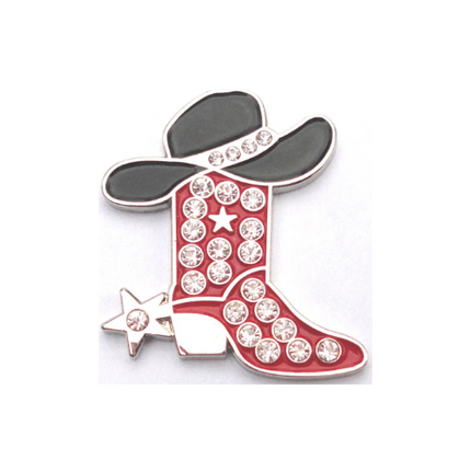 Cowboy Boot & Hat w/Crystals