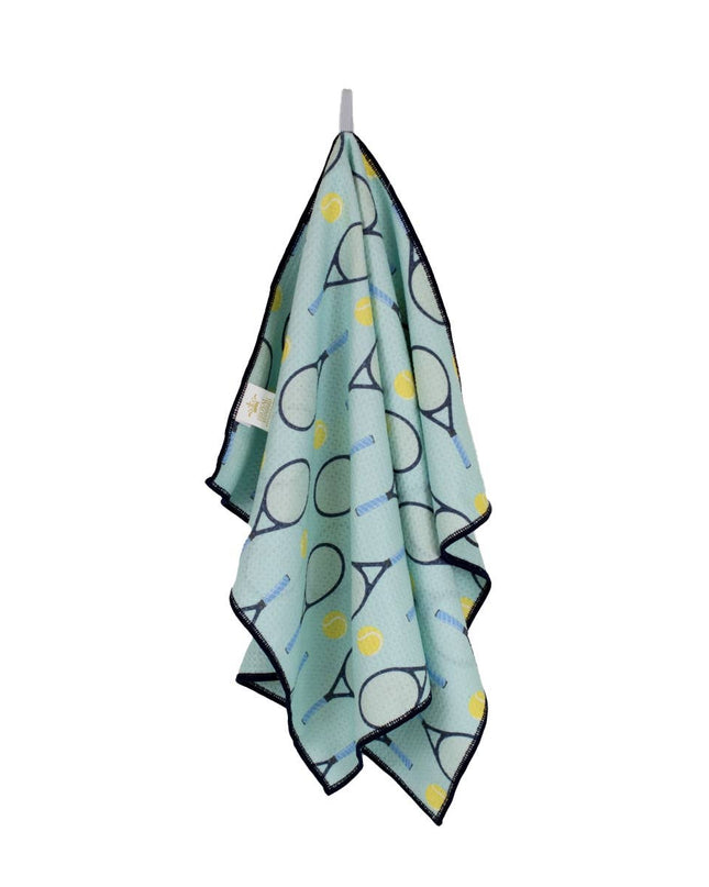 Tennis Club Waffle Sports Towel   Sky/Multi   17x24