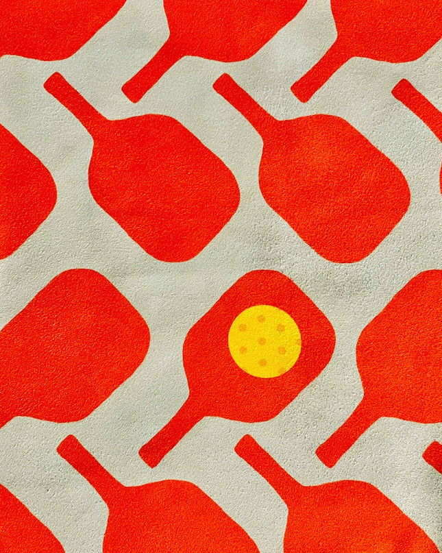 Pickleball Sport Towel, Orange and Blue