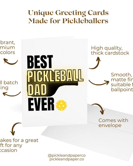 Best Pickleball Dad Ever Greeting Card