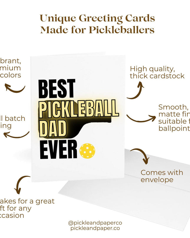 Best Pickleball Dad Ever Greeting Card