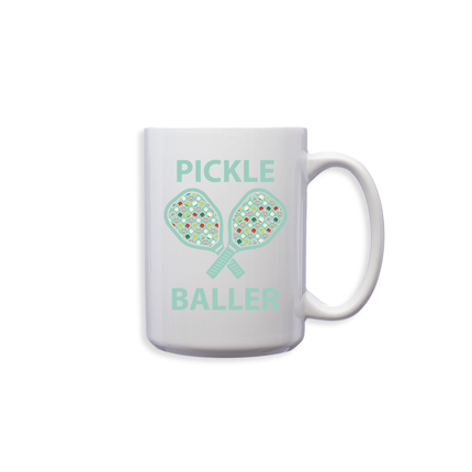 Pickleballer Paddle Mug Mint
