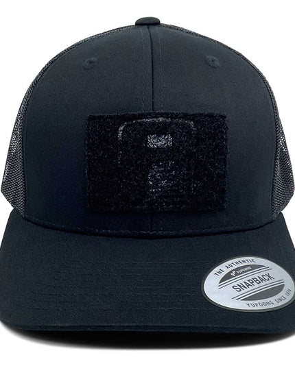 Retro Trucker Pull Patch Hat By Snapback - Black