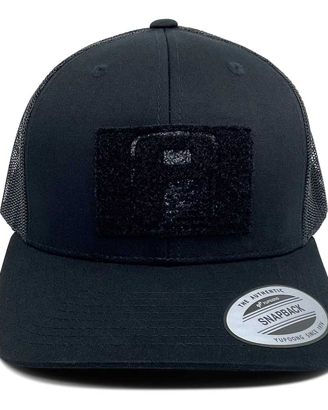 Retro Trucker Pull Patch Hat By Snapback - Black