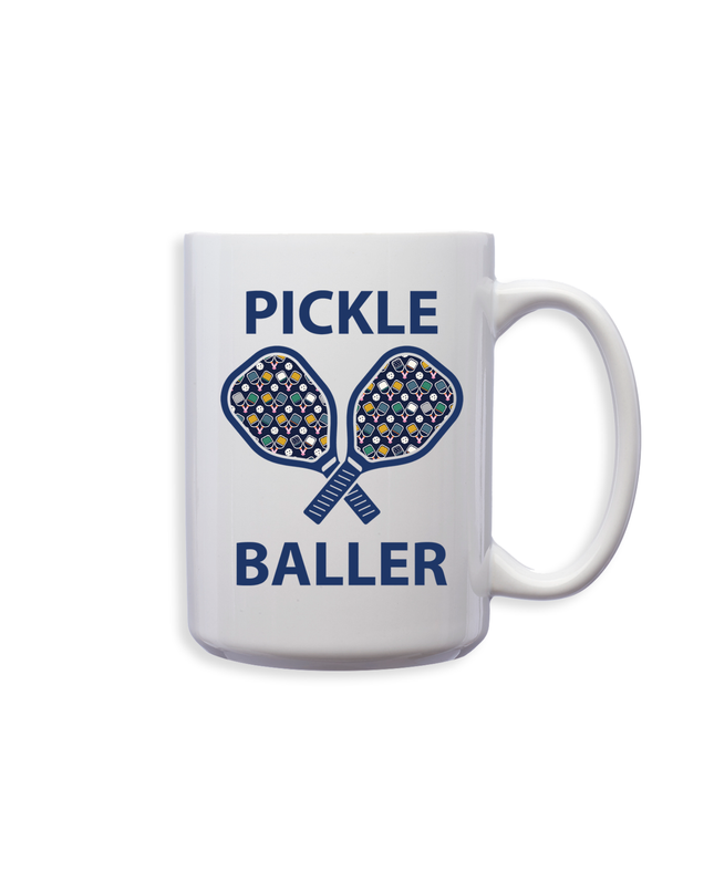 Pickleballer Paddle Mug Navy