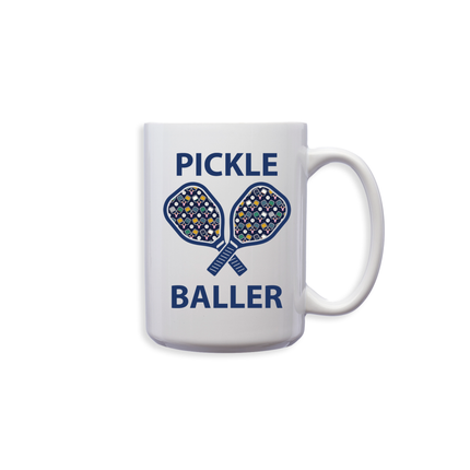 Pickleballer Paddle Mug Navy