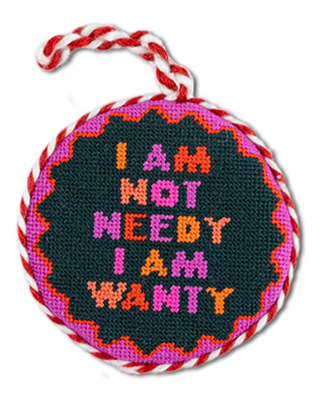 Needlepoint Ornament - Not Needy