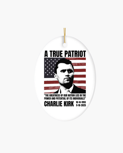 Charlie Kirk Patriot Ornament