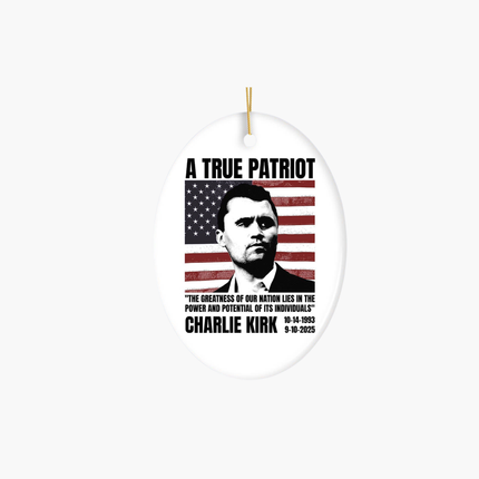 Charlie Kirk Patriot Ornament