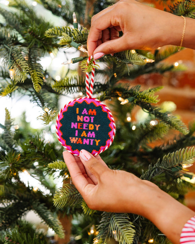Needlepoint Ornament - Not Needy