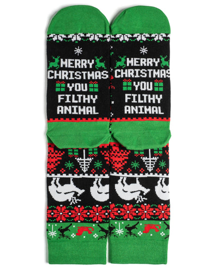 Merry Xmas You Filthy Animal Socks