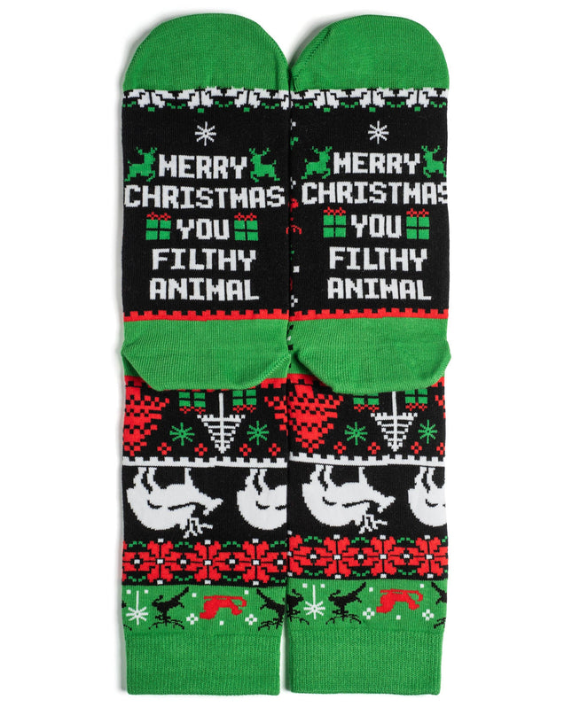 Merry Xmas You Filthy Animal Socks