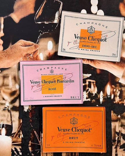 Vintage Veuve Clicquot Demi-Sec Decoupage Glass Tray