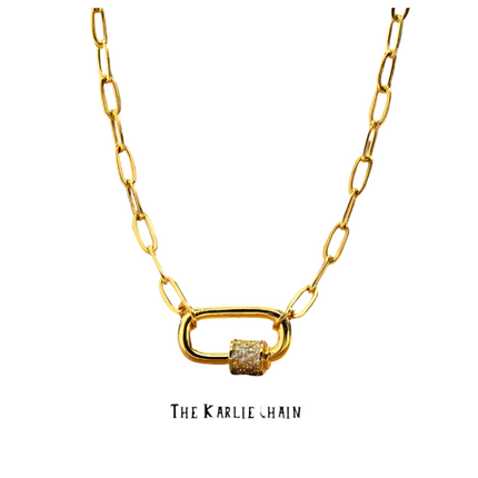 The "Karlie" Lock Necklace for Charms