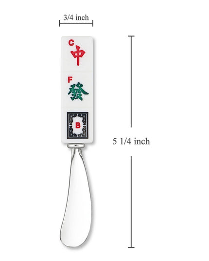 2-Piece Mahjong Honor Suits Zinc Cheese Spreader