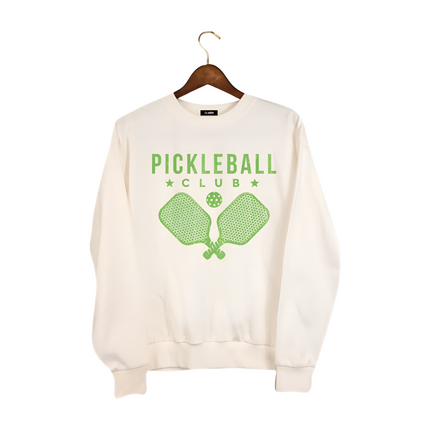 Pickleball Sweatshirt with Cross Paddle Graphic
