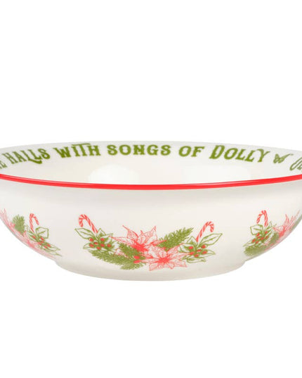 Dolly Parton Hldy Toile 10.5In Serve Bowl Brown Box Pkg