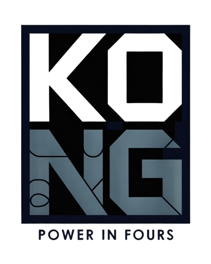 KONG Mahjong Sticker – Power in Fours Square Sticker for Tile Game Fans