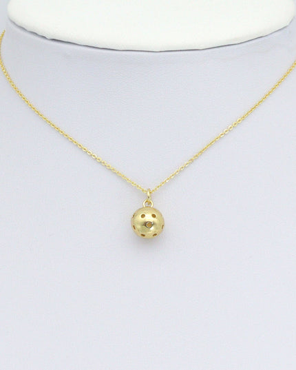 Gold Pickleball Ball Charm